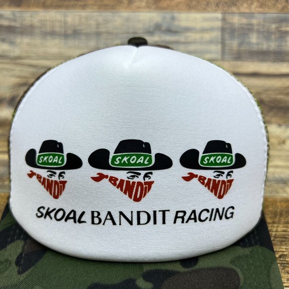 Skoal Bandit Racing Mens Trucker Hat Camouflage Snapback Harry Gant #33 Ball Cap - Picture 3 of 8